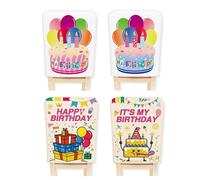 Set Coprisedia Buon Compleanno per Aula 4 Pezzi Vibrante Riutilizzabile