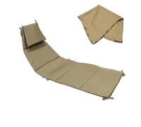 Set coprisedia e ombrellone sospesa in tessuto beige per lettini da giardino