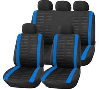 Set Coprisedile Auto Universale Nero Blu | Copri-Sedili Universali per Anteriori