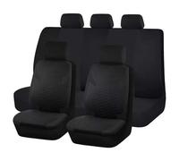 Set Coprisedili Auto da 9 Pezzi per Subaru Leone 2011-2026, Coprisedili in Tessuto Coprisedili per Auto Protezione per Sedile Interni,B/Black