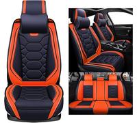 Set Coprisedili Auto per Cadillac CTS Coupe 2010-2012,Set Copri-Sedile Anteriori E Posteriori Impermeabili Interni Copri Sedili,A/BlackOrange