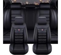 Set Coprisedili Auto per Dodge Challenger SXT/GT/RT/RT SCAT Pack/RT SCAT Pack Widebody, Copri-Sedile Pelle Copri Sedili Impermeabile Coprisedile Anteriori Posteriori Accessori,Black