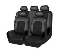 Set Coprisedili Auto per Ford Focus 2004-2024, Pelle Coprisedili Anteriori e Posteriori Tutte Stagioni Copriseggiolino Comfort Durevole,C/Black