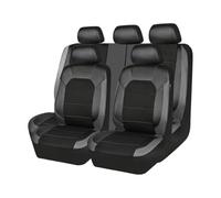 Set Coprisedili Auto per Ford Focus 2012-2015 2016 2017 2018, Pelle Coprisedili Anteriori e Posteriori Tutte Stagioni Copriseggiolino Comfort Durevole,A/Black Grey