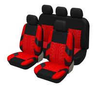 Set Coprisedili Auto per H-yundai i10 III (AC3/AI3) 2019-2024, Copri-sedile Traspirante Tessuto Sedili Protezion Coprisedile Antiscivolo Interni Accessori,B/Red