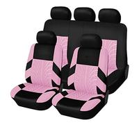 Set Coprisedili Auto per H-yundai i10 III (AC3/AI3) 2019-2024, Copri-sedile Traspirante Tessuto Sedili Protezion Coprisedile Antiscivolo Interni Accessori,F/Pink