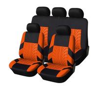 Set Coprisedili Auto Universali Completamente Circondati Da 2/5 Pezzi | Cuscino Sedile Protettore Protettore Interno Impermeabile Antiscivolo Coprisedili Auto(ORANGE)