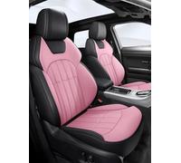 Set Coprisedili Per Auto Coprisedile Auto In Pelle Personalizzato Per Dodge Per Challenger 2012-2015 Accessori Interni Set Completo Automobili Coprisedile Anteriore(Pink BLack,Standard)