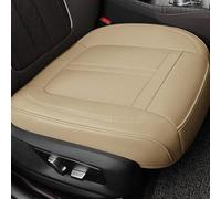 Set coprisedili per auto Coprisedile In Pelle Cuscino Sedile Anteriore Inferiore Traspirante Antiscivolo Avvolgimento Completo Protezioni Seggiolino Conducente Set Copri-Sedile(1PCS Beige)