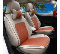 Set Coprisedili Per Auto Coprisedile Personalizzato In Lino Per VW Per Polo 9N 2002-2009 Accessori Interni Auto Set Completo Ricambio Coprisedile Anteriore(White coffee)