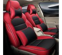 Set Coprisedili Per Auto Coprisedili Auto Personalizzati In Pelle Per Skoda Per Superbi Uno Styling Accessori Seggiolini Coprisedile Anteriore(Nero rosso,Luxury)