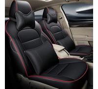 Set Coprisedili Per Auto Coprisedili Auto Personalizzati In Pelle Per Skoda Per Superbi Uno Styling Accessori Seggiolini Coprisedile Anteriore(Nero,Luxury)
