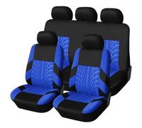 Set Coprisedili Per Auto Coprisedili Auto Set Completo Protezioni Sedili Universali Accessori Con Motivo Tracce Pneumatici Alla Moda Coprisedile Anteriore(Blu,Full)