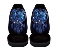 Set Coprisedili per Auto Rete dei Sogni del Lupo Confortevole Anteriore Coprisedili per Auto 2 Pezzi Camion Copri Sedili Anteriori 35X138Cm