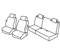 Set coprisedili Superior - Nero/Blu - compatibile per Fiat Grande Punto 3p (09/0