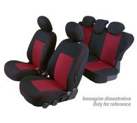 Set coprisedili Superior - Nero/Rosso - su misura per Fiat 500 (07/07>06/15) -