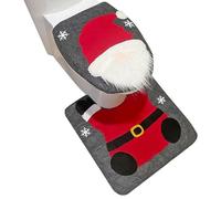 Set copriwater e Tappeto Natalizio Set di Decorazioni per Il Bagno di Babbo Natale Senza Volto Simpatico Cartone Animato in Tessuto Non Tessuto per la casa, Centro Commerciale per Hotel - da ba