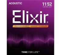 Set corde chitarra acustica ELIXIR Nanoweb 16027 Custom Light Phosphor Bronze