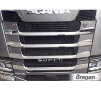 Set Cornici Griglia Anteriore Chrome x8 Per Scania New Gen R&S 2017+