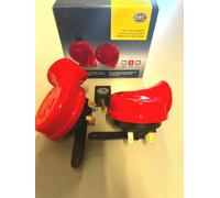 Set corno super classico originale Hella tono pesante raro rosso per Mercedes