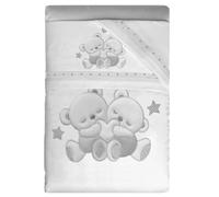 Set Corredo Letto Piumone Lenzuolo Federa Lettino Neonato Trapunta Culla Bambino Sfoderabile Anallergico Traspirante Antiacaro Antisoffoco Antiallergico (CARROZZINA, Serie “My Family” Grigio)