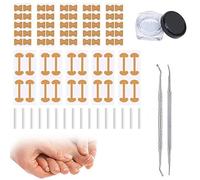 Set correttore di unghia del piede incarnita, un piede curve di unghie dei piedi e strumenti di pedicure del sollevatore, patch di correzione delle unghie traspiranti, indolore (1 Set)