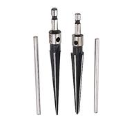 Set corsa conico conico con manico T, 1/8 "-1/2" (3-13mm) e 5 '' '-5/8' '(5-16mm) Strumenti di perforazione della maniglia, 6 scanalati, per lavorazione del legno di chitarra,
