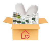 Set Cortesia Hotel LaVerde Premium con Estratti di Erbe - Kit Bagno Completo con Shampoo, Bagnoschiuma, Saponetta e accessori - Confezione da 10 Kit Cortesia per Hotel, B&B e Spa