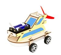Set costruzione auto educative in legno a doppio ambiente, assemblaggio manuale, giocattolo educativo per bambini, apprendimento pratico della scienza dei veicoli, esperimento fisica