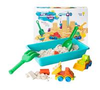 Set Costruzione Sabbia Magica - 1 kg Con Camion ed Escavatore Giocattolo, Sandbox e Strumenti, Regalo per Bambini, Ragazze e Ragazzi