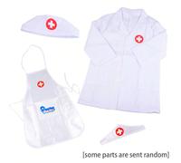 Set costume bambini per giocare a fare il dottore, composto da camice da dottore + grembiule da dottore, adatto sia per bambini che per bambine, costume da dottore per bambini, costume da laboratorio 