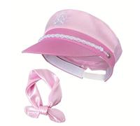 Set Costume Cappello Sciarpa Marinaio Rosa - Cappello Capitano Regolabile Design E Stile Navale del Corpo Marines | Accessorio Yacht, Halloween Feste per Donne Adulti | Leggero, Comodo, I