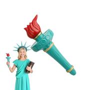 Set costume da donna per il quarto di luglio, corona e torcia, patriottici, 3 pezzi, vestito da festa per il giorno 'indipendenza, sfilata, evento, Halloween, travestimento a tema rosso