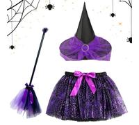 Set Costume Da, Kit di per il Costume da con la Scopa e la Gonna per Cosplay, Elastici per Feste Maschere Carnevale Foto Scenografie
