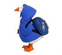 Set costume da oca da scrivania da 17,8 cm, per il rientro a scuola, con cappuccio e mini zaino, design funzionale per accessori per statuette (blu)