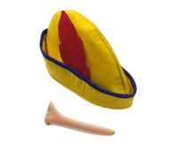 Set costume da Pinocchio con cappello e naso e marionetta, per adulti