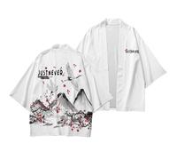 Set Costume Giapponese Casual Retro Da Uomo In Kimono Con Giacca E Pantaloni