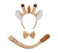 Set costume giraffa con fascia coda papillon guanto gonna Halloween giraffa vestito per bambino ragazzo ragazza accessori di Natale set