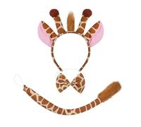 Set costume giraffa con fascia coda papillon guanto gonna Halloween giraffa vestito per bambino ragazzo ragazza accessori di Natale set
