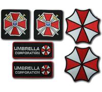 Set costume Resident Evil Umbrella Corporation - 6 toppe con gancio e anello