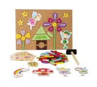 small foot 10227 Hammer game "Fairy" made of wood, cork floor with motives of fa
