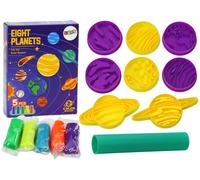 Set Creativo con Plastilina 8 Pianeti e 5 Colori