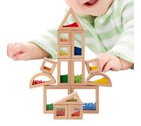 Set creativo giocattolo educativo STEM per bambini, 15 pezzi, giocattolo educativo in legno, giocattolo sensoriale, per Natale, compleanno, idea regalo, casa, asilo, viaggio