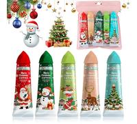 Set Creme Mani Regalo di Natale, 5x30g Crema Mani Natale per Mani e Piedi Secche e Screpolate, regali di Natale per Collega, Amica, Donne,uomini, Mamma