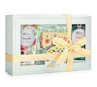 Set Creme Regalo Donna per Cura della Pelle, Confezione Regalo 4 PCS, Crema Mani, Crema Piedi, Candele Profumate, Saponetta,regalo festa della mamma,regalo mamma compleanno