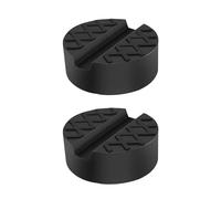 Set Cric da 2 Pezzi Con Tappetino in Gomma, Basso Profilo per Camper (Nero)