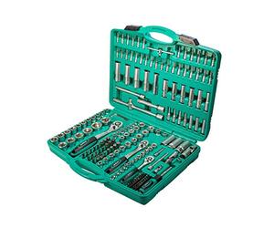 Set cricchetti bussole con bocca esagonale e punte PH e PZ da 171 pezzi | WIESEMANN 80119 | | 1/2″ | 3/8″ | 1/4″ | avvitatore