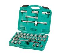 Set cricchetto e bussole da 32 pezzi 1/2″ con attacco per candela di accensione | WIESEMANN 80096 | bussole esagonali e dodegaconali