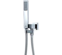 SET "CUBE" IN OTTONE DOCCIA+SUPPORTO INCASSO GIREVOLE+FLESSIBILE Cromo BOSSINI