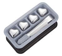 Set Cubetti di Ghiaccio Cuore Acciaio 304 Include Scatola PP Facile